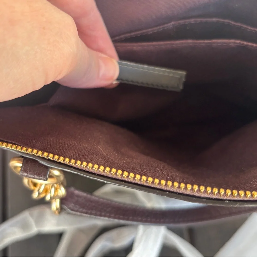 Coach Small Kelsey Satchel in Oxblood burgundy maroon pebbled leather - Picture 6 of 8